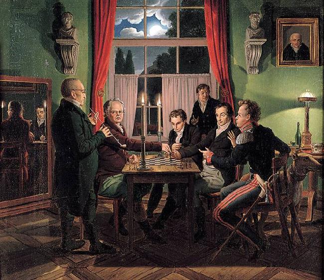 Johann Erdmann Hummel Die Schachpartie France oil painting art